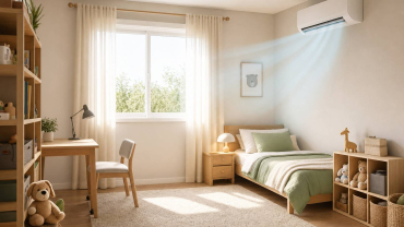 Dónde colocar el aire acondicionado en un dormitorio infantil para que sea seguro y cómodo